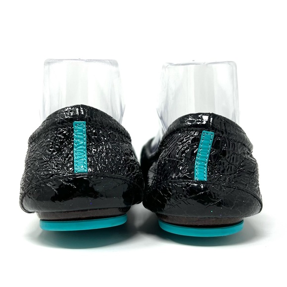 Tieks Black Patent Croc Embossed Ballet Flats Size 9 - Picture 4 of 8